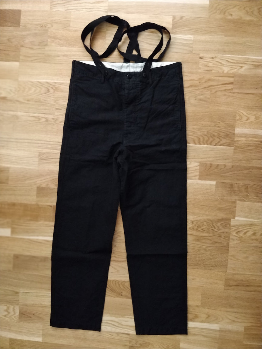 Visvim - Camus Braces Pants WD Cotton Linen Black – Worn but good